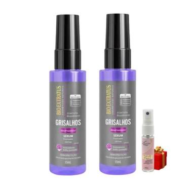 Imagem de Kit 2 Serum Finalizador Cabelos grisalhos 55ml Bio Extratus + Presente