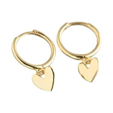 Imagem de Brincos De Argola Em Prata Com Coração Para Mulheres, Joias Elegantes 