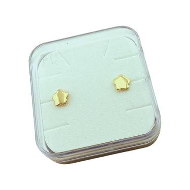 Imagem de Brinco Infantil Flor Grossa Folheado a Ouro de Alta Qualidade para Beb