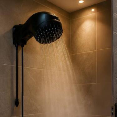 Imagem de Ducha Elétrica Sintex Top Banho Black Piano 7000W 220V 4 Temperaturas 