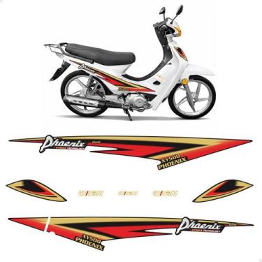 Imagem de Kit Adesivos Para Moto Shineray Phoenix Xy50q Gold Completo Cor:MOTO B