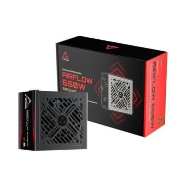 Imagem de Fonte Gamer 650W 80 Plus Bronze GStorm Airflow PFC Ativo ATX Bivolt Ca
