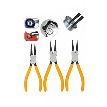 Imagem de Kit 4 Alicates Anéis Elásticos 7" Precisão Profissional - Congratulati