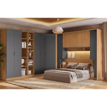 Imagem de Quarto Modulado Solteiro Liga 10Peças 13Pt QM29 Graf Kappesberg