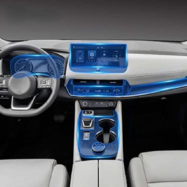 Imagem de MIVLA Consola central do interior do carro filme protetor transparente tpu filme de reparo, para acessórios do carro nissan x-trail rogue 2021-2022