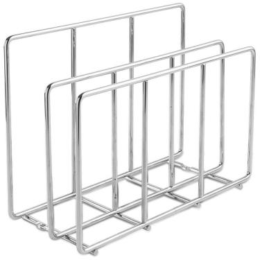 Imagem de Suporte para Tábua de Corte Carne Duplo Organizador Aramado para Cozinha Masutti Cromado