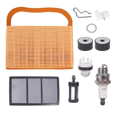 Imagem de Mikatesi 4238 140 4401 filtro de ar pré-limpador e amortecedor de borracha kit de ajuste de pé para STIHL TS410 TS410Z TS420 TS420 TS420Z Serra de corte de concreto peças de substituição 4238-140-1800