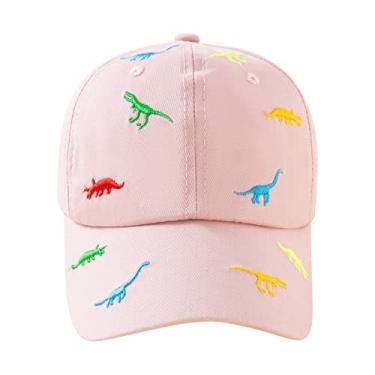 Imagem de Bonés de beisebol infantis bordados bonitos ajustáveis meninos meninas boné de caminhoneiro boné infantil praia chapéu de sol infantil, rosa, One Size
