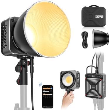 Imagem de Zhiyun Luz de vídeo LED MOLUS G200 COB 200W Bowens Mount luz de saída contínua, bi-cor 2700K-6500K, luminosidade máxima 61500Lux com refletor ZHIYUN, ZY Vega App Control para fotografia de vídeo