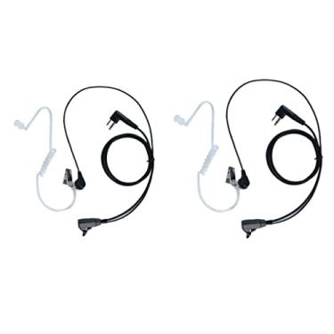 Imagem de Sarcia Fone de ouvido para Motorola rdm2070d cls1110 cp200 cls1410 cp200d cp185 walkie talkie rádio bidirecional, fone de ouvido de tubo acústico oculto de 2 pinos com microfone PTT, pacote com 2
