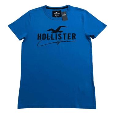 Imagem de Camiseta Hollister Azul Masculina-Masculino