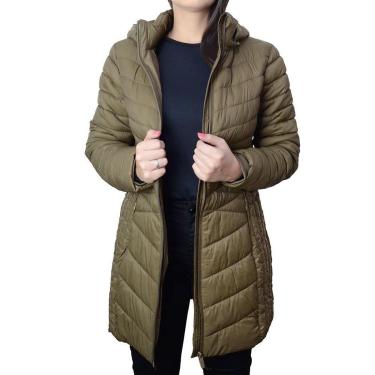 Imagem de Jaqueta Feminina Alpelo Plumas Sintetica Impermeavel com Capuz Machiato Verde - 2070-Feminino