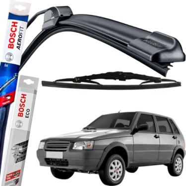 Imagem de Palheta Limpador Parabrisa Bosch Aerofit Par de Palheta Limpadora Dianteiro + Traseiro UNO MILLE 1990 à 2013