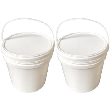 Imagem de Baldes Plasticos De 10L Com Tampa Lacre 2 Pçs