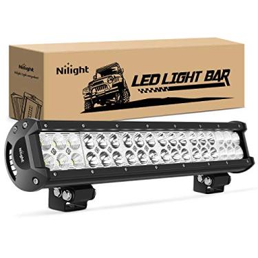 Imagem de Nilight - Barra de luz 60004C-A 43.2 cm 108W combo spot flood luzes LED off-road luzes de condução luzes de neblina luzes de neblina Jeep iluminação de barco luz de trabalho LED, 2 anos de garantia