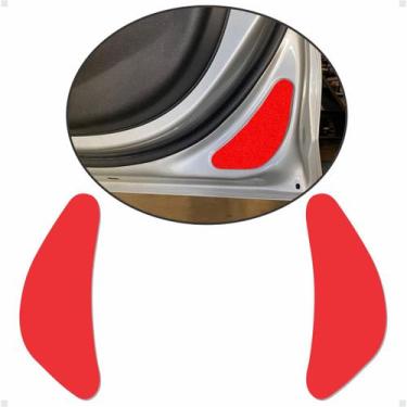 Imagem de Aplique Interno Porta Onix 2020 Adesivo Vermelho Refletivo - SPORTINOX