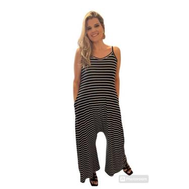 Imagem de Macacão pantalona com bolço e regulagem nas costas - MK MODAS, Mostard