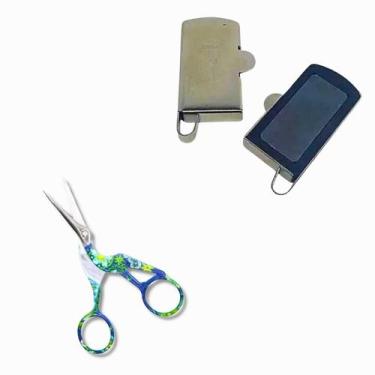 Imagem de Kit Tesoura de Precisão Pássaro Azul Resistente Mais Guia Magnético pa