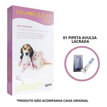 Imagem de Revolution 6% Cães Gatos Filhotes 15mg Até 2,5kg 1 Pipeta