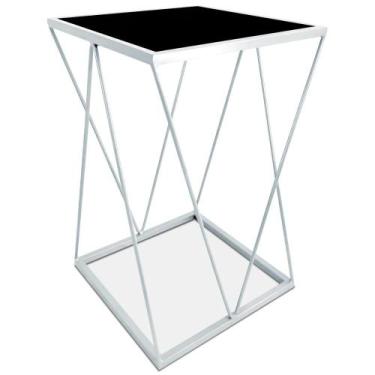 Imagem de Mesa De Canto Alta Modelo Industrial Wire Lateral Decoração Para Sala 