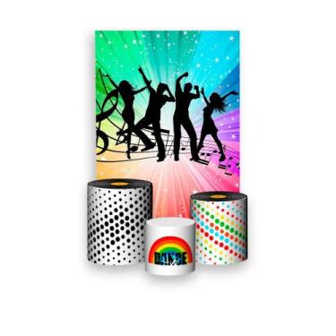Imagem de Painel De Festa Vertical 1,50 x 2,20 + Trio De Capas Cilindro - Festa 