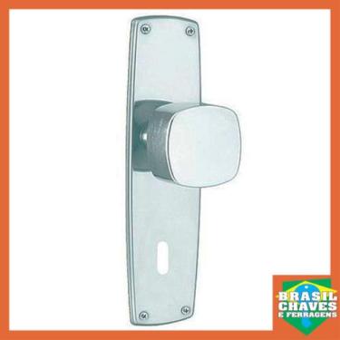 Imagem de Fechadura para porta Interna Cromada Inox 3700/13 55mm Aliança Maçanet