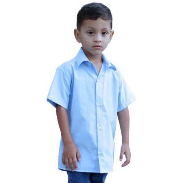 Imagem de Camisa social infantil manga curta para meninos do 1 ao 16 - Maximus, 