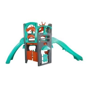 Imagem de Playground Blue Spring Freso com Escorregador Infantil - Sem Telhadinh