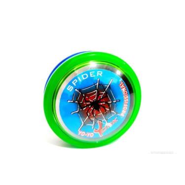 Imagem de Yoyo York Profissional Spider + 3 cordas ( Ioio, Yo-yo), Azul com verd