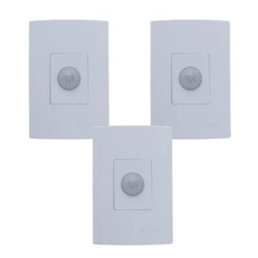 Imagem de Kit Sensor de Presença de Parede para Embutir Lente 180º - QI2M - QUAL