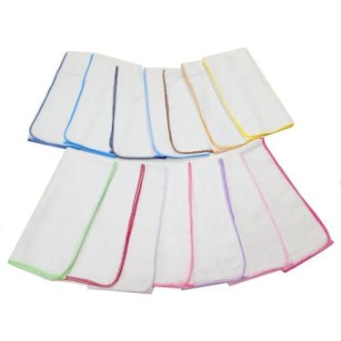 Imagem de Fralda Quadriculada 68x68 Com Picueta Kit Com 5 Peças - Dugu