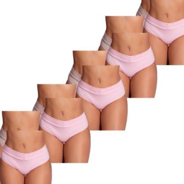 Imagem de Kit 10 Calcinhas Cós Confortável Aperta Barriga Ajuste Perfeito Moda Í