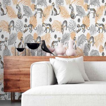 Imagem de Papel de Parede Adesivo Folha Natureza N02155 Rolo 0,58x2,5M - Adesivo