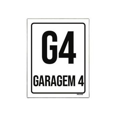 Imagem de Placa Sinalização Ambiente Indicativo G4 Garagem 4 27X35