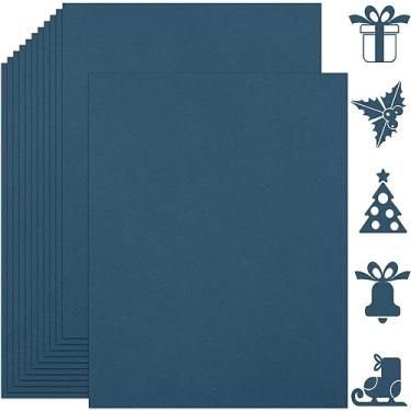 Imagem de Twavang 25 folhas de papel cartolina azul marinho 21 x 28 cm, papel grosso de 250 g/m² para scrapbook, convites, impressão e cartões de bricolage