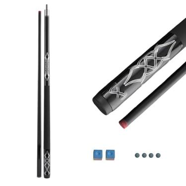 Imagem de Bastão de taco de sinuca de 147 cm, bastão de sinuca, taco de bilhar de bordo canadense, taco de sinuca profissional para esportes de mesa de sinuca de bar e casa, taco de piscina de carbono (um taco