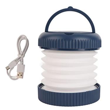 Imagem de Lanterna de Acampamento Dobrável, 3 Modos de Luzes de Acampamento, Proteção Ocular Recarregável, Lâmpada LED Portátil Magnética, Lanterna de Emergência Com Alça para Caminhadas