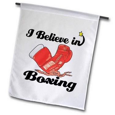 Imagem de 3dRose fl_104865_2"I Believe in Boxing Garden Flag, 45 x 67