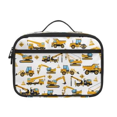 Imagem de Lancheira de caminhão escavadeira, crianças, meninos, meninas, reutilizável, isolada, lancheira para trabalho, escola, piquenique, acampamento