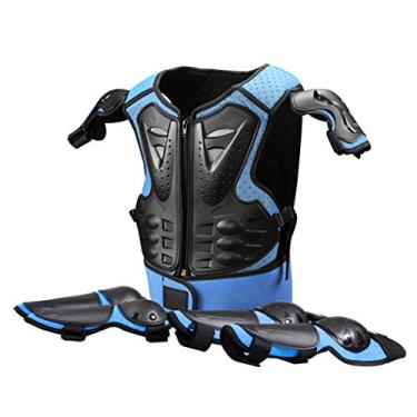 Imagem de SPORTOKY Equipamento para Motociclista Infantil, 5 Peças, Armadura para Motocicleta Infantil, Equipamento de Proteção para Motocross para Jovens, Protetor de Peito para Meninos E Meninas, com Cotovele