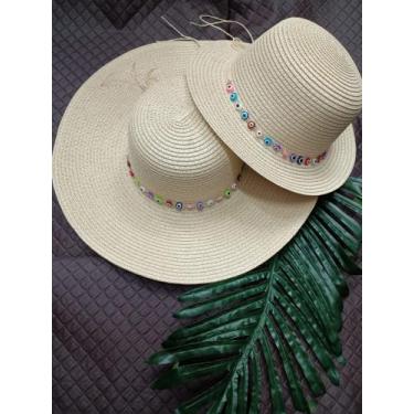 Imagem de chapeu mae e filha kit de chapeu - Rainha fashion, palha, padrao adult
