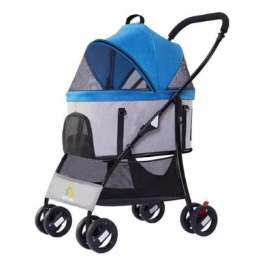 Imagem de Carrinho Pet Passeio 15kg Para Cães E Gatos  PC-100 - Pérola Brasil, A