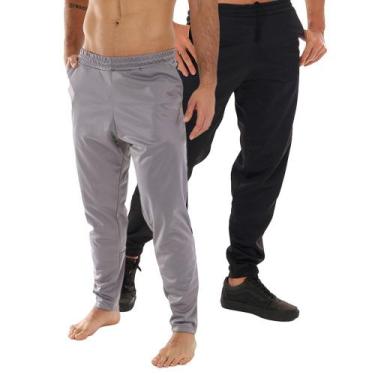 Imagem de Kit 2 Calça Masculina Esportiva Fristyle Chimpa Com Bolso, P, Cinza