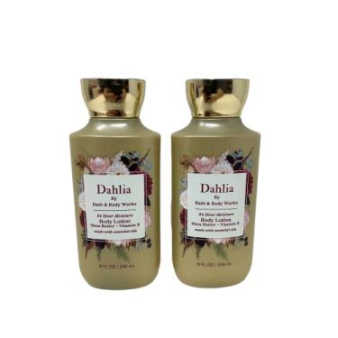 Imagem de Bath and Body Works Dahlia Super Smooth Body Lotion Sets Gift For Women 8 Oz -2 Pack (Dahlia)