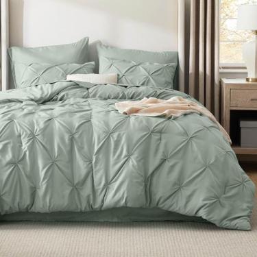 Imagem de Conjunto de Edredom Bedsure King Size 7 Peças - Verde Sálvia