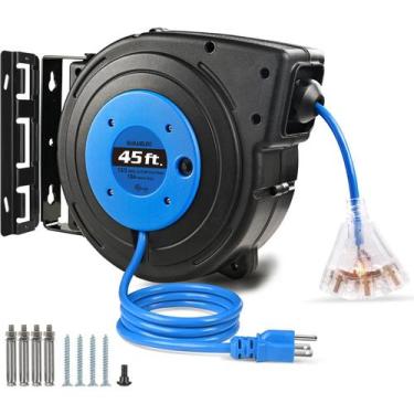 Imagem de Carretel Retrátil para Cabo de Extensão SURAIELEC 12 Gauge - 45 Pés