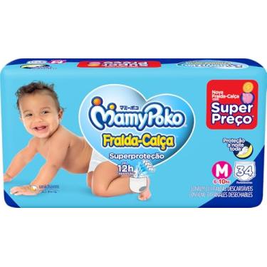 Imagem de MamyPoko Fralda-Calça Superproteção M 34 Unidades