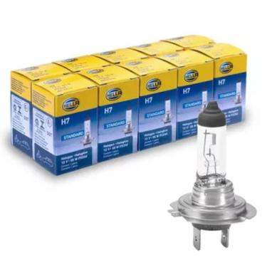 Imagem de Kit 10 Lâmpada Automotiva Farol H7 12V 55W Halógena - HELLA