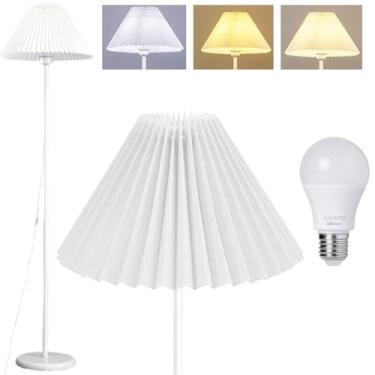 Imagem de Gimpo, Luminária Piso Chão Coluna 148cm Metal Gimpo KJTD-720-BRANCO + Lâmpada 12W LED Bivolt