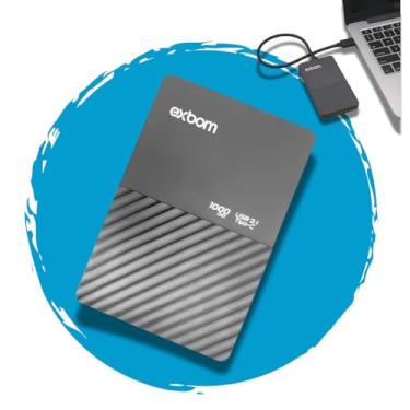 Imagem de HD Externo Slimvault 1TB Portátil USB 3.1 Type-C, Compatível com Windows, Mac e Linux, Backup e Armazenamento de Dados